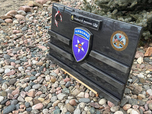 Airborne 32" custom challenge coin holder