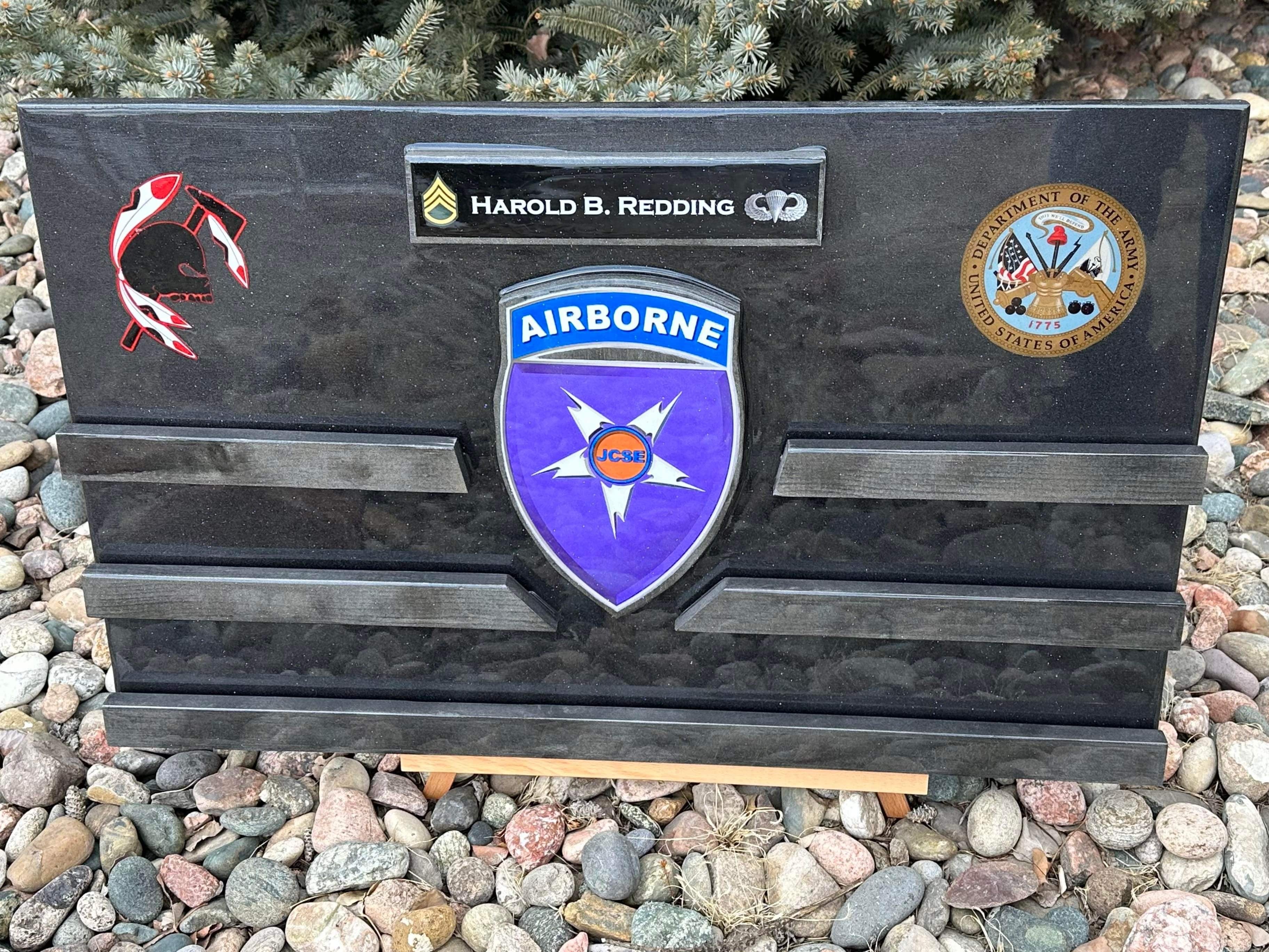 Airborne 32" custom challenge coin holder